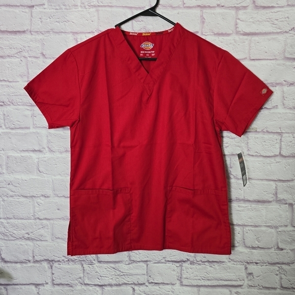 Dickies Everyday Scrub Signature  ⁷V-Neck 2 Pocket Scrub Top NWT X- Small - Picture 6 of 9